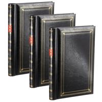 

Pioneer Photo Album Bi-Directional Spiral Bound Photo Album, Le Memo Pocket Photo Album, Solid Color Covers with Gold Trim, Holds 300 4x6" Photos, 3 Per Page, Color: Black.(Pack Of 3)