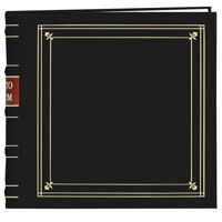 

Pioneer Photo Album Bonded Leather 3 Ring Photo Album, Holds 200 4x6" Photos, 2 Per Page, Color: Black.