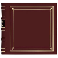 

Pioneer Photo Album Bonded Leather 3 Ring Photo Album, Holds 200 4x6" Photos, 2 Per Page, Color: Burgundy.