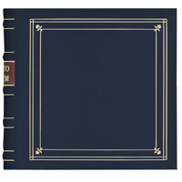 

Pioneer Photo Album Bonded Leather 3 Ring Photo Album, Holds 200 4x6" Photos, 2 Per Page, Color: Navy Blue.