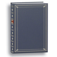 

Pioneer Photo Album Post Bound, Clear Pocket Photo Album with Solid Assorted Colors Covers, Holds 200 4x6" Photos, 3 Per Page, Color: Bay Blue.