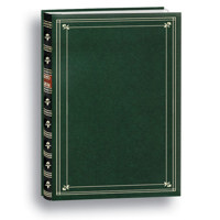 

Pioneer Photo Album Post Bound, Clear Pocket Photo Album with Solid Assorted Colors Covers, Holds 200 4x6" Photos, 3 Per Page, Color: Hunter Green.