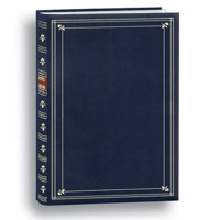 

Pioneer Photo Album Post Bound, Clear Pocket Photo Album with Solid Assorted Colors Covers, Holds 200 4x6" Photos, 3 Per Page, Color: Navy Blue.