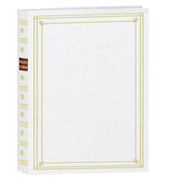 

Pioneer Photo Album Post Bound, Clear Pocket Photo Album with Solid Assorted Colors Covers, Holds 200 4x6" Photos, 3 Per Page, Color: Bright White.