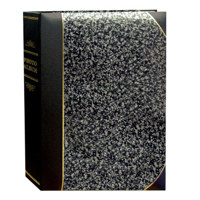 

Pioneer Photo Album Ledger Le Memo Pocket Bound Photo Album, Holds 100 6x8" Photos, 1 Per Page Color: Silver Marble.