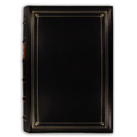 

Pioneer Photo Album Bonded Leather Bi-Directional Memo 3 Ring Photo Album, Holds 204 4x6" Photos, 3 Per Page, Color: Black.
