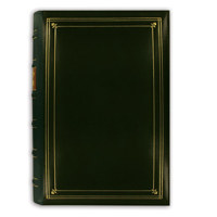 

Pioneer Photo Album Bonded Leather Bi-Directional Memo 3 Ring Photo Album, Holds 204 4x6" Photos, 3 Per Page, Color: Hunter Green.