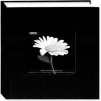 

Pioneer Photo Album Bi-Directional Cloth Frame Photo Album, Bright Cloth Covers, Holds 100 4x6" Photos, 1 Per Page, Color: Deep Black.