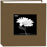 

Pioneer Photo Album Bi-Directional Fabric Frame Photo Album, Bright Fabric Covers, Holds 100 4x6" Photos, 1 Per Page, Color: Warm Mocha.