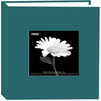

Pioneer Photo Album Bi-Directional Fabric Frame Photo Album, Bright Fabric Covers, Holds 100 4x6" Photos, 1 Per Page, Color: Majestic Teal.