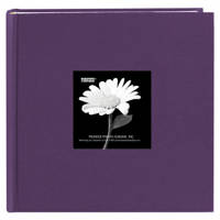 

Pioneer Photo Album Fabric Frame Bi-Directional Memo Frame Photo Album, Fabric Covers, Holds 200 4x6" Photos, 2 Per Page Color: Wildberry Purple.