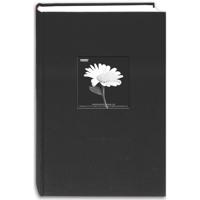 

Pioneer Photo Album Fabric Frame Bi-Directional Memo Photo Album, Bright Fabric Covers, Holds 300 4x6" Photos, 3 Per Page, Color: Deep Black.