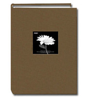 

Pioneer Photo Album Fabric Frame Bi-Directional Memo Photo Album, Fabric Covers, Holds 300 4x6" Photos, 3 Per Page, Color: Warm Mocha.