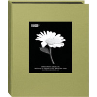

Pioneer Photo Album Bi-Directional Cloth Frame Photo Album, Bright Cloth Covers, Holds 24 5x7" Photos, 1 Per Page, Color: Sage Green.