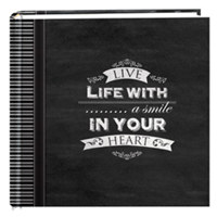 

Pioneer Photo Album Designer Chalkboard Designer Memo Album, Holds 200 4x6" Photos, 2 Per Page, Design: Smile