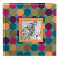 

Pioneer Photo Album Designer Raised Frame Photo Album, Holds 200 4x6" Photos, 2 Per Page, Color: Dots.