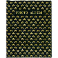 

Pioneer Photo Album Flexible Cover Series Bound Photo Album, Designer Color Covers, Holds 24 5x7" Photos, 1 Per Page. Color: Black.