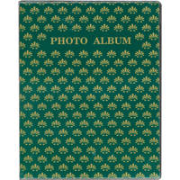 

Pioneer Photo Album Flexible Cover Series Bound Photo Album, Designer Color Covers, Holds 24 5x7" Photos, 1 Per Page. Color: Green.