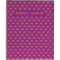 

Pioneer Photo Album Flexible Cover Series Bound Photo Album, Designer Color Covers, Holds 64 4x6" Photos, 2 Per Page. Color: Purple.