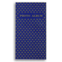 

Pioneer Photo Album Flexible Cover Series Bound Photo Album, Designer Color Covers, Holds 96 4x6" Photos, 16 Pages, 6 Per Page, 3 Per Side, Color: Navy Blue.