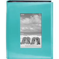 

Pioneer Photo Album Sewn Frame Series Bound Photo Album, Solid Color, With Frame on Cover, Holds 200 4x6" Photos, 2 Per Page, Color: Bright Blue.