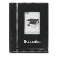

Pioneer Photo Album Sewn Leatherette Graduation Photo Album, Holds 36 4x6" Photos 1 Per Page, Black