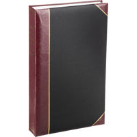 

Pioneer Photo Album Ledger Le'Memo Bi-Directional Bound Photo Album, Solid Color Covers with Gold Accents, Holds 300 4x6" Photos, 3 Per Page, Black Reverse.