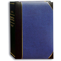 

Pioneer Photo Album Ledger Le'Memo Bi-Directional Bound Photo Album, Solid Color Covers with Gold Accents, Holds 300 4x6" Photos, 3 Per Page, Navy Blue