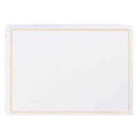

Pioneer Photo Album Largest Post Bound, Magnetic Page Photo Album with Solid Color Covers & Gold Trim, Holds 20 12x14.25" Photos, 10 Sheets (20 Sides) 1 Per Page, Color: White