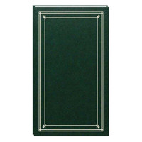 

Pioneer Photo Album Slim Line Post Bound, Clear Pocket Photo Album with Solid Color Covers, Holds 204 4x6" Photos, 6 Per Page, Color: Hunter Green