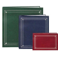 

Pioneer Photo Album Family Memory Album with Solid Color Cover, 5x7" Scrapbook with 10 E-Z Load Archival Pages & Inserts, Bay Blue Covers
