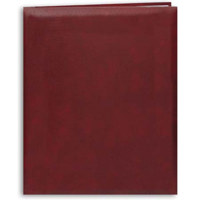 

Pioneer Photo Album Family Memory Album with Solid Color Cover, 8x11" Scrapbook with 10 E-Z Load Archival Pages & Inserts, Burgandy Covers