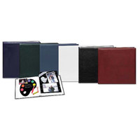 

Pioneer Photo Album Family Memory Album with Standard Leatherette Solid Color Cover, 8x8" Scrapbook with 10 E-Z Load Archival Pages & Inserts, Black Covers