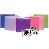 

Pioneer Photo Album Family Memory Album with Pastel Leatherette Solid Color Cover, 8x8" Scrapbook with 10 E-Z Load Archival Pages & Inserts, Sea Blue Covers