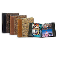 

Pioneer Photo Album Normandy Series, Bound Photo Album with Designer Color Covers, Holds 208 4x6" Photos, 2 Per Page, Color: Black.