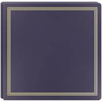 

Pioneer Photo Album X-Pando Post Bound, Magnetic Page Photo Album with Solid Color Covers & Gold Trim, Holds 20 11x11" Photos, 10 sheets (20 sides) 1 Per Page. Color: Navy Blue.