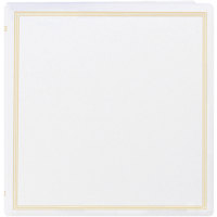 

Pioneer Photo Album X-Pando Post Bound, Magnetic Page Photo Album with Solid Color Covers & Gold Trim, Holds 20 11x11" Photos, 10 sheets (20 sides) 1 Per Page. Color: White.