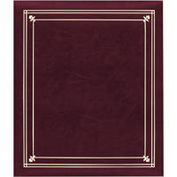 

Pioneer Photo Album Post Bound, Clear Pocket Photo Album with Solid Color Covers, Holds 12-5x7" And 4-8" X 10" Photos, Color: Burgundy.