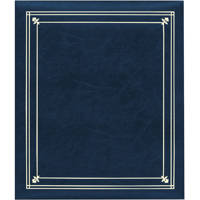 

Pioneer Photo Album Post Bound, Clear Pocket Photo Album with Solid Color Covers, Holds 12-5x7" And 4-8" X 10" Photos, Color: Navy Blue.