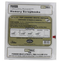 

Pioneer Photo Album #RW85 Deluxe E-Z Load Scrapbook Refill Pages, 8x11", White, Pack of 12