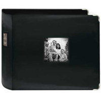 

Pioneer Photo Album Scrapbook Binder, 12x12" 3-2.5" D-Ring, Sewn Leatherette Frame with Metal Corner, Color: Black