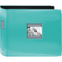 

Pioneer Photo Album Scrapbook Jumbo Binder, 12x12" 3 D-Ring 2.5", Sewn Leatherette Frame with Metal Corner, Color: Bright Blue.