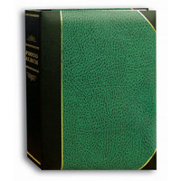 

Pioneer Photo Album Ledger Le'Memo Bi-Directional Bound Photo Album, Solid Color Covers with Gold Accents, Holds 200 5x7" Photos, 2 Per Page, Color: Hunter Green.