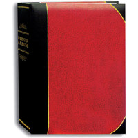 

Pioneer Photo Album Red Ledger Le'Memo Bi-Directional Bound Photo Album, Solid Color Covers with Gold Accents, Holds 200 5x7" Photos, 2 Per Page, Color: Red.