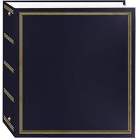 

Pioneer Photo Album Deluxe 3-Ring Album with 100 7-3/4x10-3/4" Magnetic Pages, Holds 5x7" Prints, Color: Navy Blue.