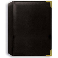 

Pioneer Photo Album Oxford Bound Photo Album, Solid Color Sewn Leatherette Black Covers with Brass Accent Corners, Holds 208 4x6" Photos, 2 Per Page