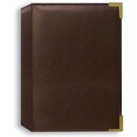 

Pioneer Photo Album Oxford Bound Photo Album, Solid Color Sewn Leatherette Brown Covers with Brass Accent Corners, Holds 208 4x6" Photos, 2 Per Page