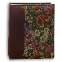 

Pioneer Photo Album Versailles Tapestry Series Bound Photo Album, Designer Style Sewn Fabric Covers with Leatherette Trim, Holds 208 4x6" Photos, 2 Per Page, Burgundy Spine Dark