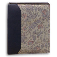

Pioneer Photo Album Versailles Tapestry Series Bound Photo Album, Designer Style Sewn Fabric Covers with Leatherette Trim, Holds 208 4x6" Photos, 2 Per Page, Navy Blue