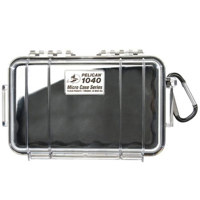 

Pelican 1040 Watertight Hard Micro Case with Rubber Liner - Clear / Black